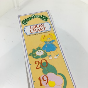 Vintage Cabbage Patch Kids Preemie Baby Growth Chart 1983