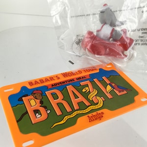 Vintage 1990 Arby es Babar World Tour Abenteuer Essen Spielzeug