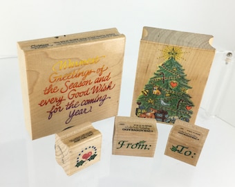 Jahrgang 1990 Gummi Weihnachtsmarken. Weihnachts-Dekor