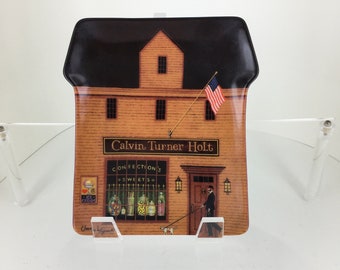 Vintage Folktown Collection Plate #5 “The Sweet Shop” by Charles Wysocki for Bradford Exchange 1996