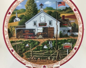 Vintage Summer Delight's from Sleepy Fox Farms Collector Plate #3 1994 By Charles Wysocki for The Bradford Exchange