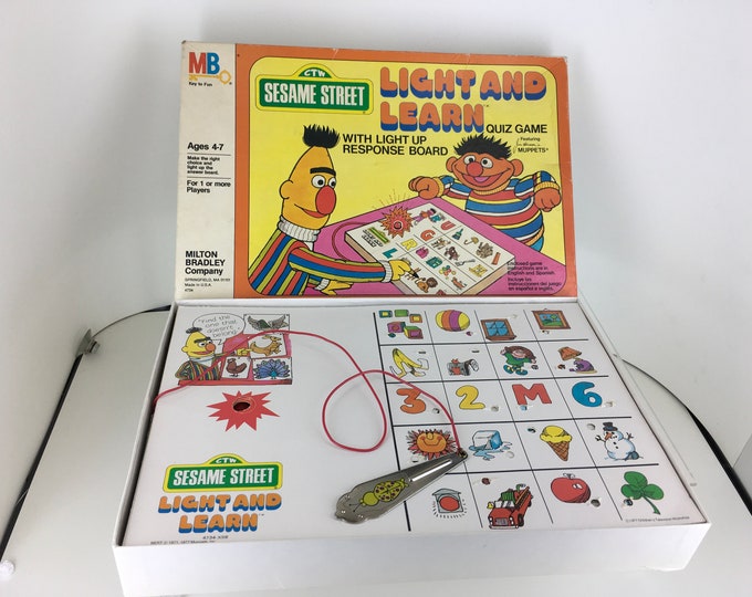 Vintage Sesame Street Light and Learn 1981 Milton Etsy