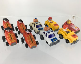 Vintage McDonalds (1985) FAST MACS set of 4 pull back cars