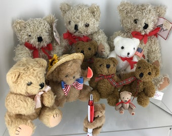 Collection of Vintage Jointed Plush Teddy Bears. Pick a Bear