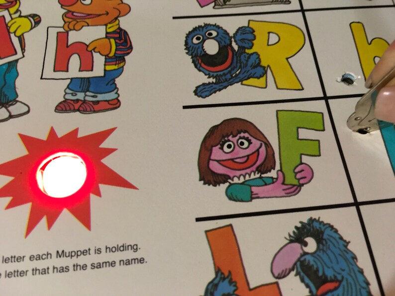Vintage Sesame Street Light and Learn 1981 Milton Etsy