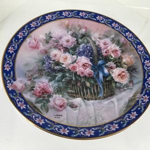 Vintage “Roses” First in Series Collector’s Plate by Lena Liu 1992 for Bradford Exchange