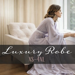 Luxury Robe Sewing Pattern | XS-4XL, Easy Elegant DIY (Digital Pattern)