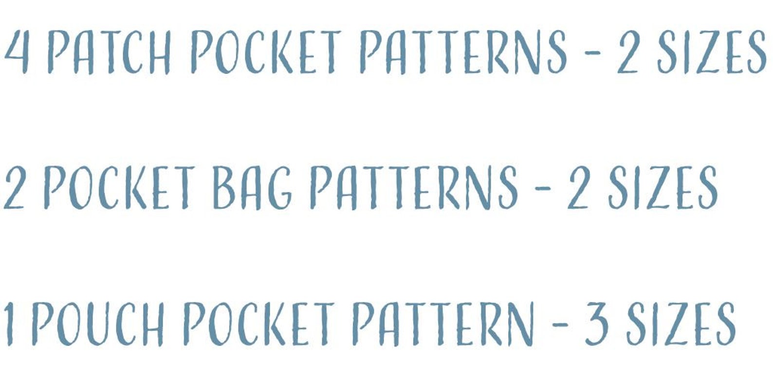12 Pocket Sewing Patterns | Patch & Pouch Designs (digital PDF) - Etsy