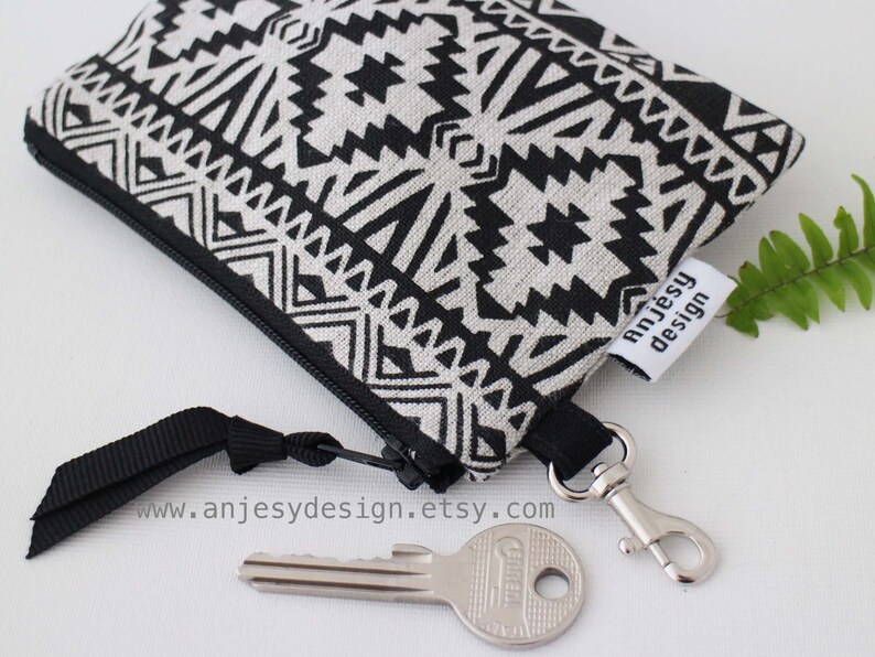 Boho Coin Purse Wallet Vegan Keychain Wallet Change Purse Etsy