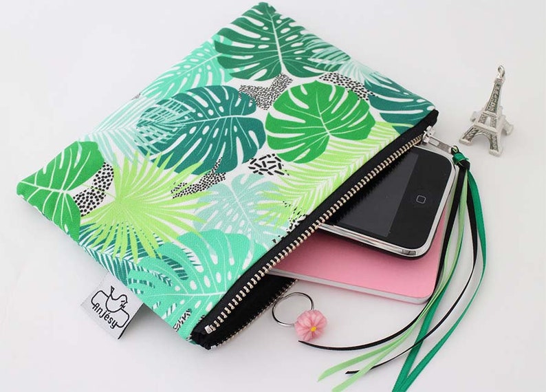 tropical clutch bag