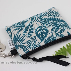 Portachiavi piccolo da donna Pochette in tessuto tropicale Porta carte