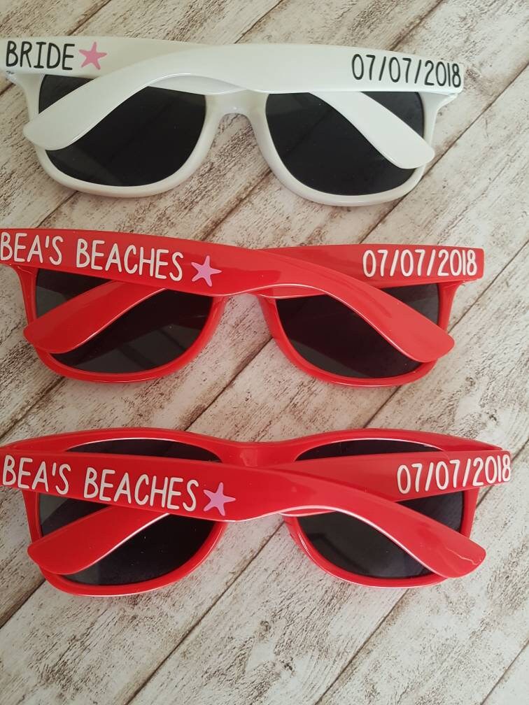 X5 Personalisierte Sonnenbrille Ziel Hochzeit im Ausland Etsy
