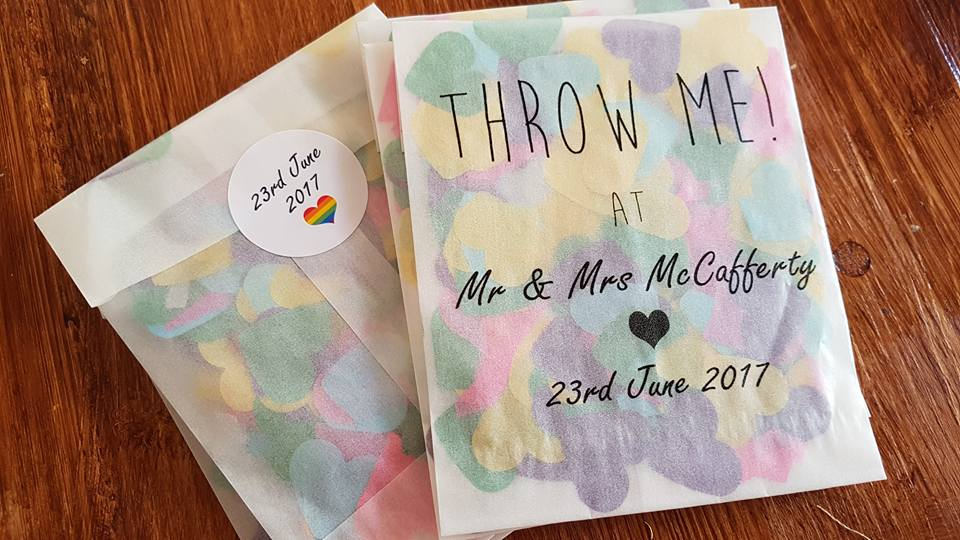 Personalised Confetti Bags Filled With Biodegradable Confetti Etsy UK
