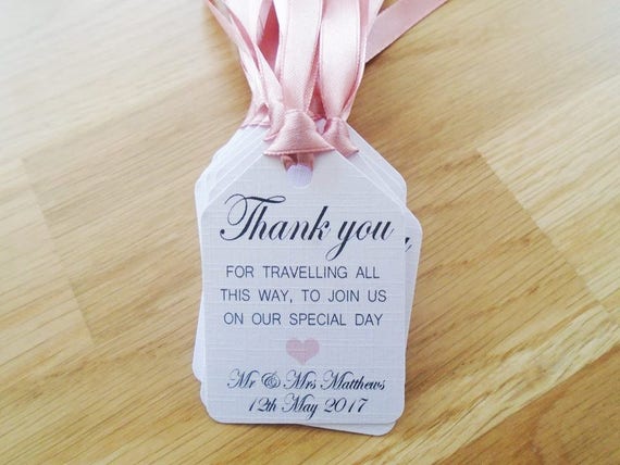 X10 Personalised Favour Meal Destination Wedding Tags Any Etsy