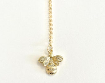 Bee on gold filled chain