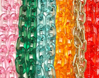 Acrylic Chain with Carabiner Clasp