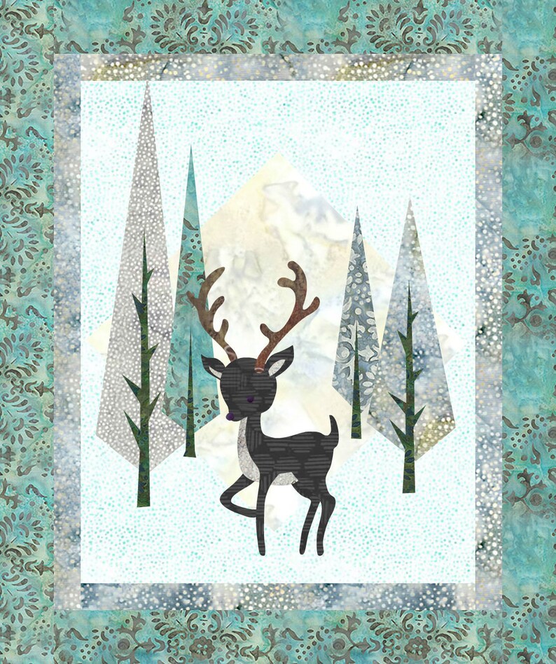 Deerly Beloved Fusible Applique Art Quilt Pattern INSTANT Etsy