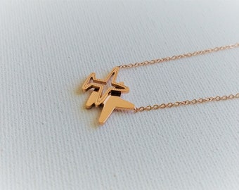Initial Necklace Christmas gift personalized airline stewardess Best Flight Attendant Ever airplane airplanes airline hostess