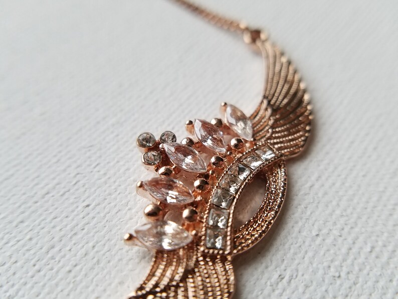 zircon necklace celebration gift wing pendant necklace princess necklace zircon crown pendant necklace wedding jewelry birthday gift