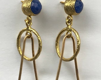 beutiful onyx & lapis earrings