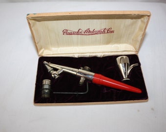 Paint Set Vintage Airbrush Paasche H Airbrush Set Hobby Airbrush Kit Bakelite Crafts Painting USA Original case