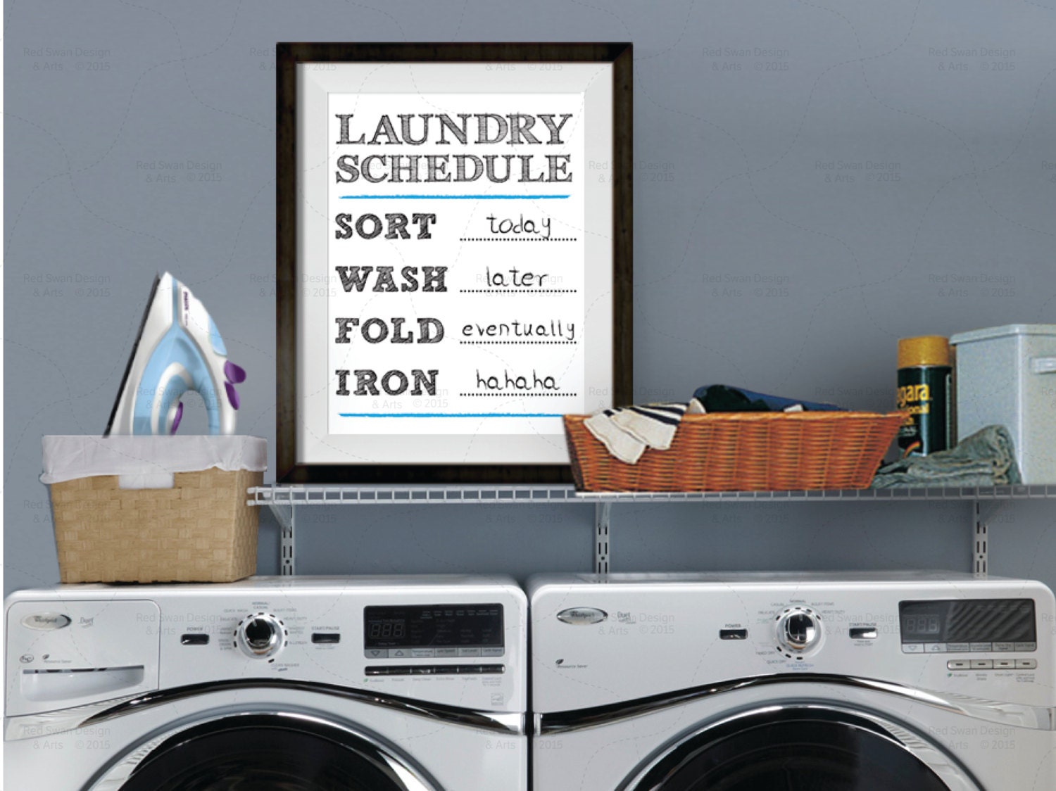 Laundry Room Decor Laundry Room Art Laundry Schedule Print Etsy