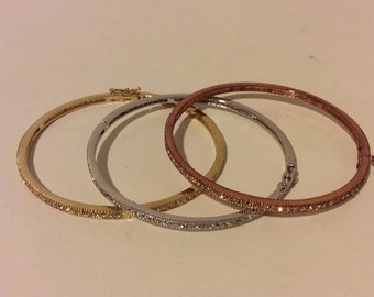 Tricolore faux ensemble pave de 3 bracelets bracelet