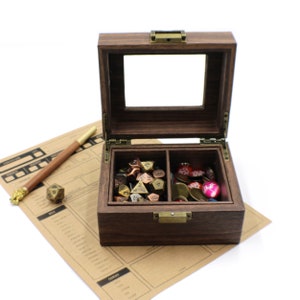 D&D Dice and Accessory Box - Padded Leather
