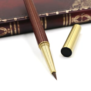 Calligraphy Pen - Wooden Brush Pen and Ink Cartridges