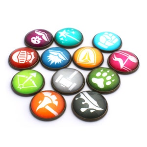 Tabletop RPG D&D Class Counters / Tokens for Dungeons and Dragons