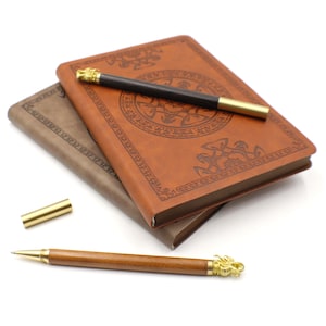 Dragon Pen and Leather Journal / Notebook for TRPG and D&D