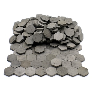 1/16 Miniature Stone Hex Bricks / Tiles for Modelling and Dollhouses