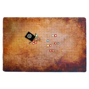 Tapete de batalha de neoprene D&D e fichas de jogo para Dungeons and Dragons