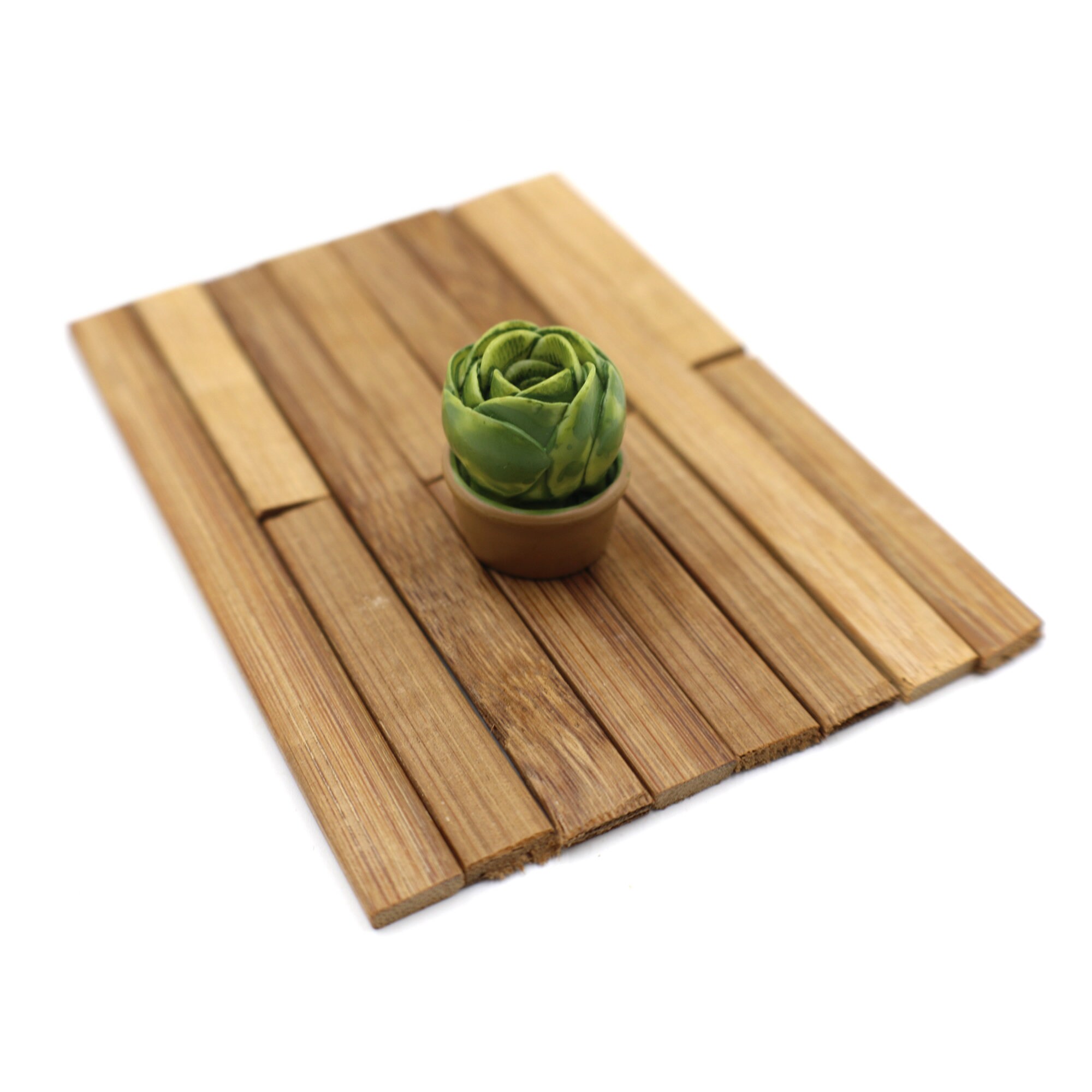 1/12 Bamboo Wood Floor Planks - DIY Dollhouse and Model Supplies