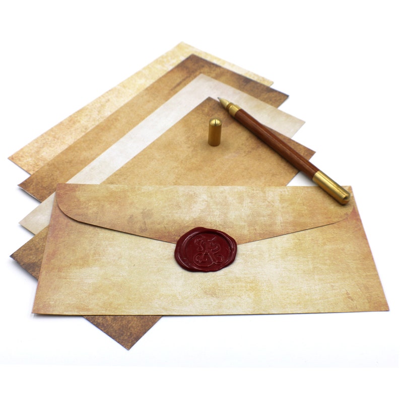 Vintage / Aged Textured Parchment A4 Paper and Envelopes Etsy