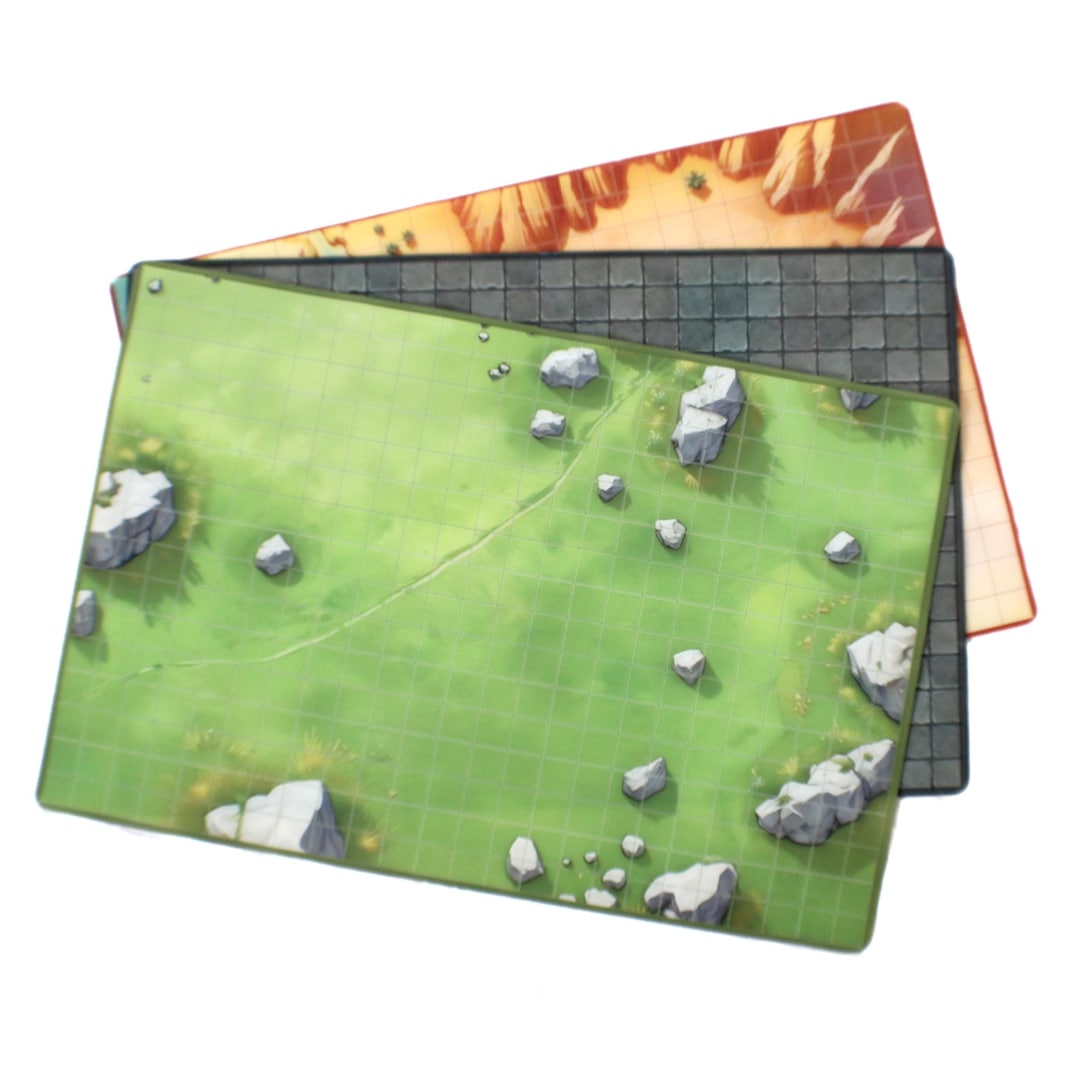 Grid Battle Mats for D&D and Tabletop Games (dry Erase) - Etsy