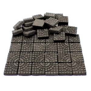 Miniature Clay Tile Paving Stones for Modelling and Dollhouses