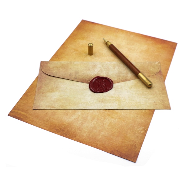 Vintage / Aged Textured Parchment A4 Paper and Envelopes