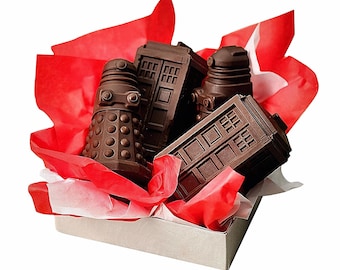 Doctor Who Tardis and Dalek Chocolate / Soap / Baking Silicone Mold