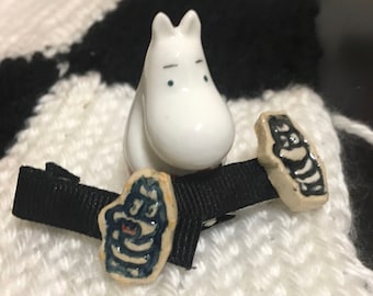 Clip de pelo Moomin hecho a mano / Barrette