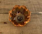 Amber Glass Knob Dresser Drawer Pull Cupboard Cabinet Furniture Door Hardware Melon Knobs - Girl 39 s Bedroom Bathroom Decoration Vintage