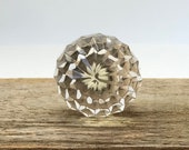 Clear Glass Knob Dresser Knobs Drawer Pull Cupboard Cabinet Furniture Hardware Door Pulls - Handmade Vintage Antique Style