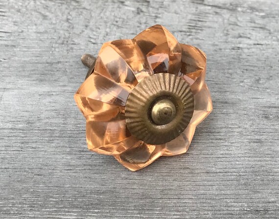 Amber Glass Knob Dresser Drawer Pull Cupboard Cabinet Etsy