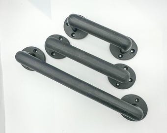 Barn Door Handle / Garden Gate Pull / Cast Iron Garage Double Sliding Door Pull Handle / Modern Style Grab Bar