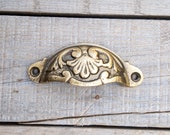 Drawer Pull, Dresser Handle, Cupboard Cabinet Pull, D Cup Pull, Rustic Vintage Reproduction Cast Iron Hardware