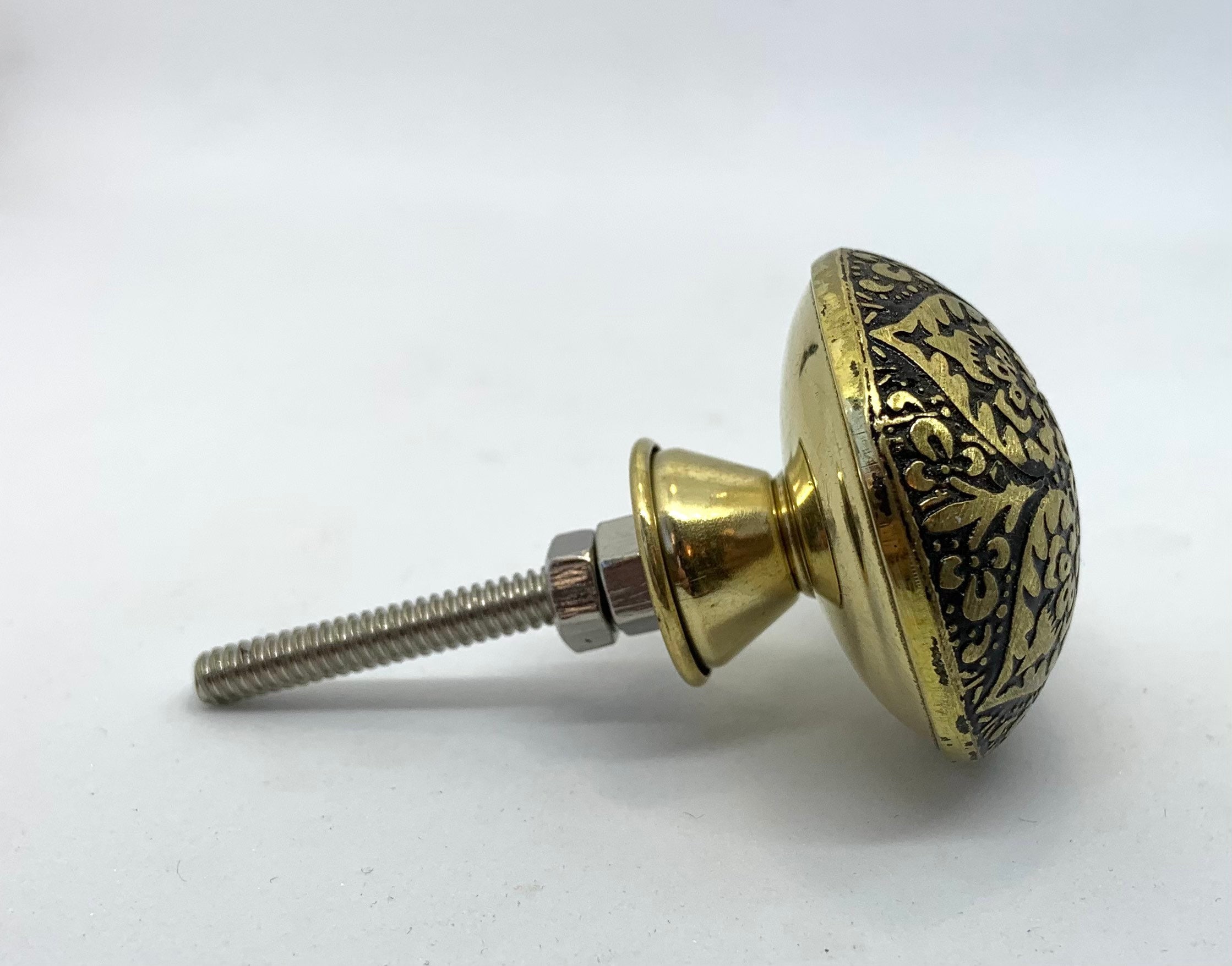 Brass Knob Drawer Pull Gold and Black Dresser Knob Etsy New