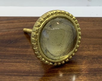 Gold Mercury Glass Dresser Knob: Vintage Cabinet Hardware