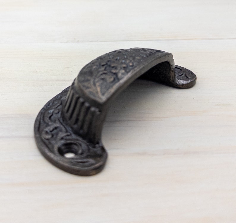 Drawer Pull, Cast Iron Cup D Dresser Handle, Cupboard Cabinet Cup Knob ...