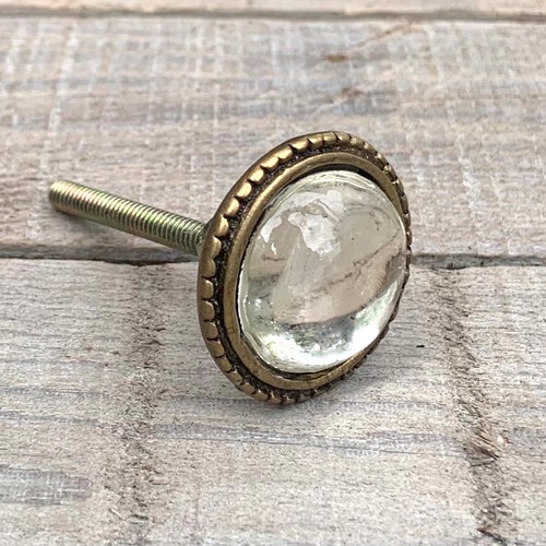 Glass Knob Dresser Drawer Pull Furniture Hardware Etsy