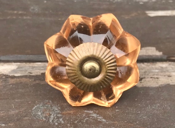 Amber Glass Knob Dresser Drawer Pull Cupboard Cabinet Etsy